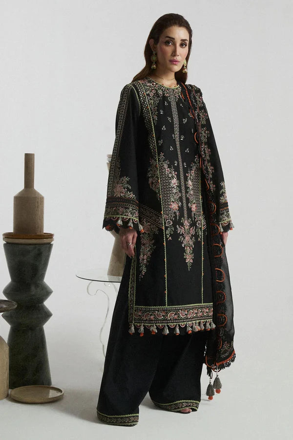 Hussain Rehar 005 Unstitched Luxury Dhanak Heavy Embroidered 3PC Suit