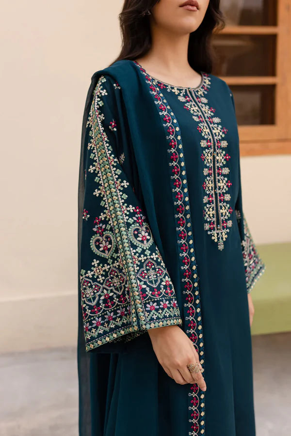 Batik 001 Unstitched Luxury Dhanak Heavy Embroidered 3PC Suit