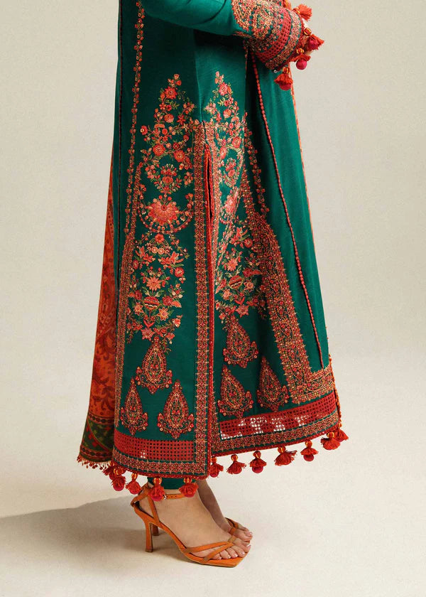Hussain Rehar 007 Unstitched Luxury Dhanak Heavy Embroidered 3PC Sui