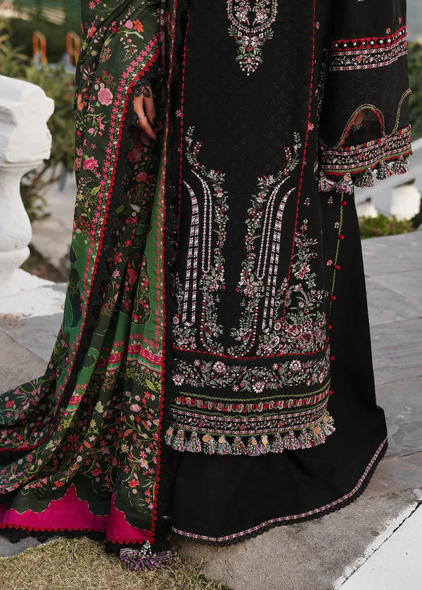 Hussain Rehar 002 Unstitched Luxury Dhanak Heavy Embroidered 3PC Suit