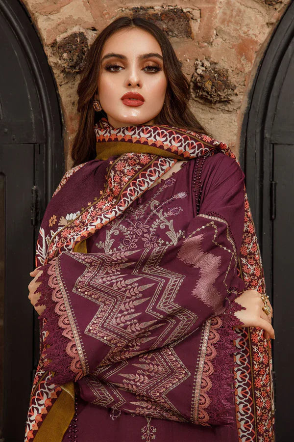 Maria B 004 Unstitched Luxury Dhanak Heavy Embroidered 3PC Suit