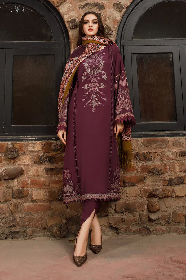 Maria B 004 Unstitched Luxury Dhanak Heavy Embroidered 3PC Suit